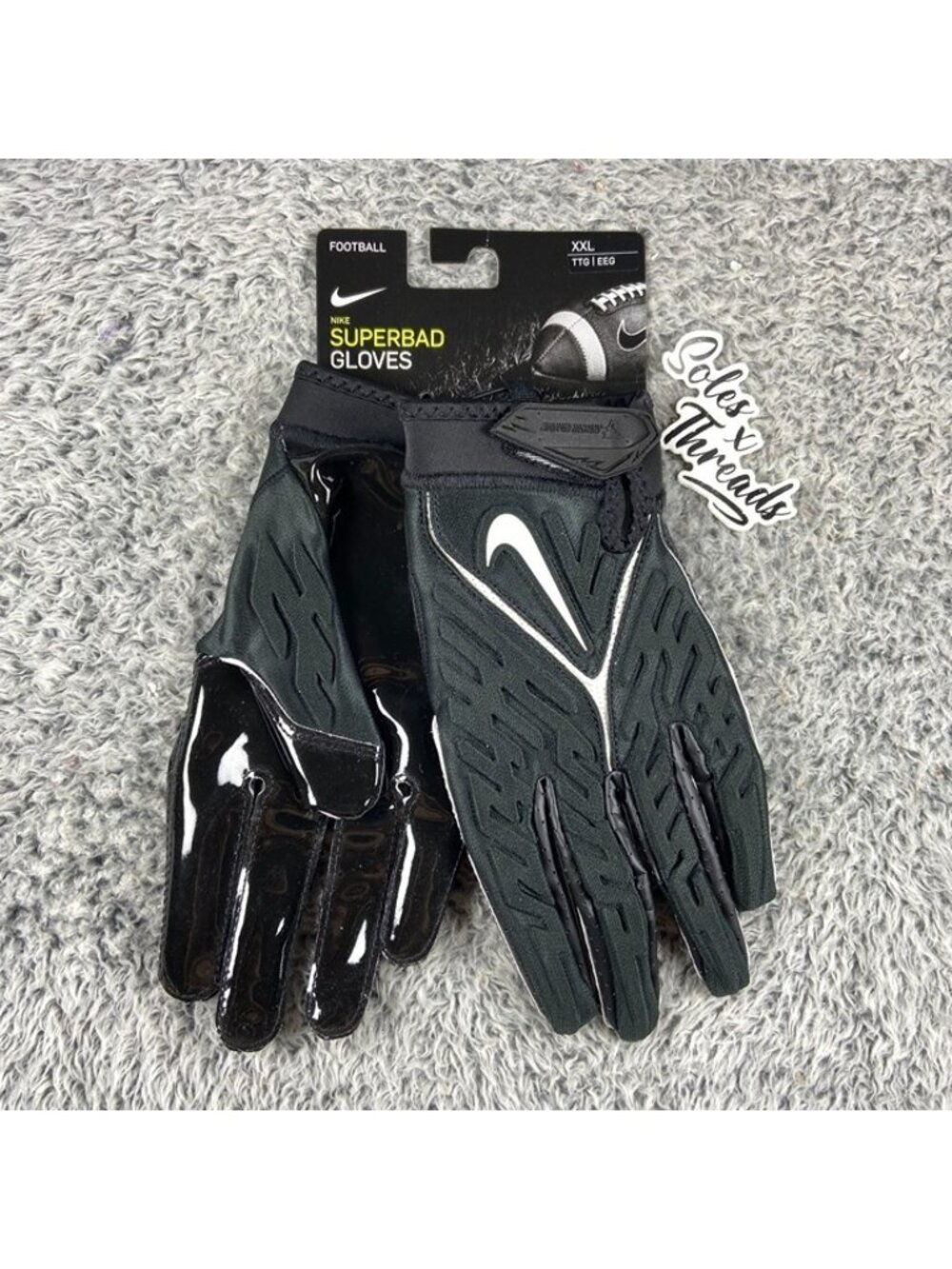 Nike Superbad 6.0 Padded Football Gloves Size 2XL Men Black White FN0279-091